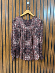 Chest 22  Length 22  Fabric Chiffon Western Branded Women’s Full Sleeve Top Outfit