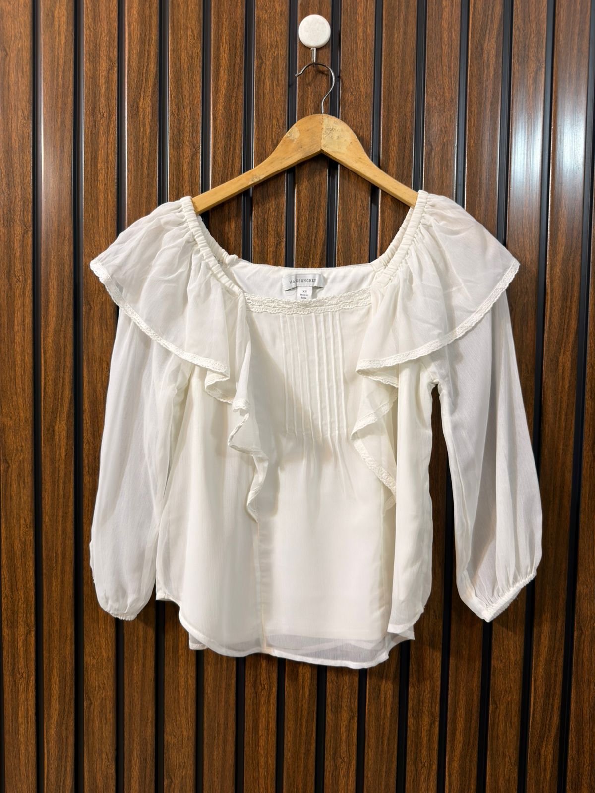 Chest 17  Length 21  Fabric Chiffon Western Branded Women’s Full Sleeve Top Online Collection