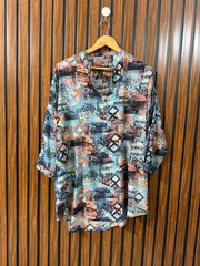 Chest 22  Length 31 To 34  Fabric Chiffon Western Branded Women’s Full Sleeve Top Latest Arrival