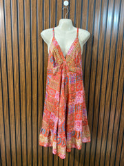 Chest 19  Lenght 40  Fabric Silk Western Women’s Party Mini Dress