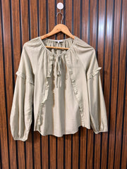 Chest 17  Lenght 27 TO 29  Fabric Linen Branded Western Women’s Full Sleeve Top
