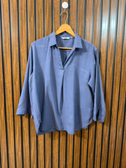 Chest 20  Lenght 25 to 26  Fabric Linen Ladies Branded Western Full Sleeve Top