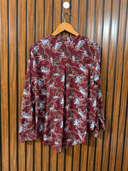 Chest 21  Lenght 27 to 29  Fabric linen Branded Ladies Full Sleeve Top