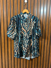 Chest 23  Lenght 28  Fabric linen Women's Trendy Half Sleeve Top