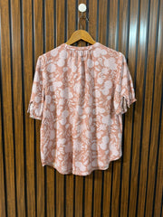 Chest 21  Lenght 26  Fabric Linen Women's Trendy Wear Half Sleeve Top
