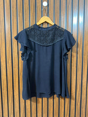 Chest 21  Lenght 24  Fabric Rayon Women's Modern Half Sleeve Top