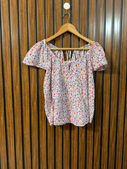 Chest 18  Lenght 20  Fabric Linen Women's Attractive Half Sleeve Top
