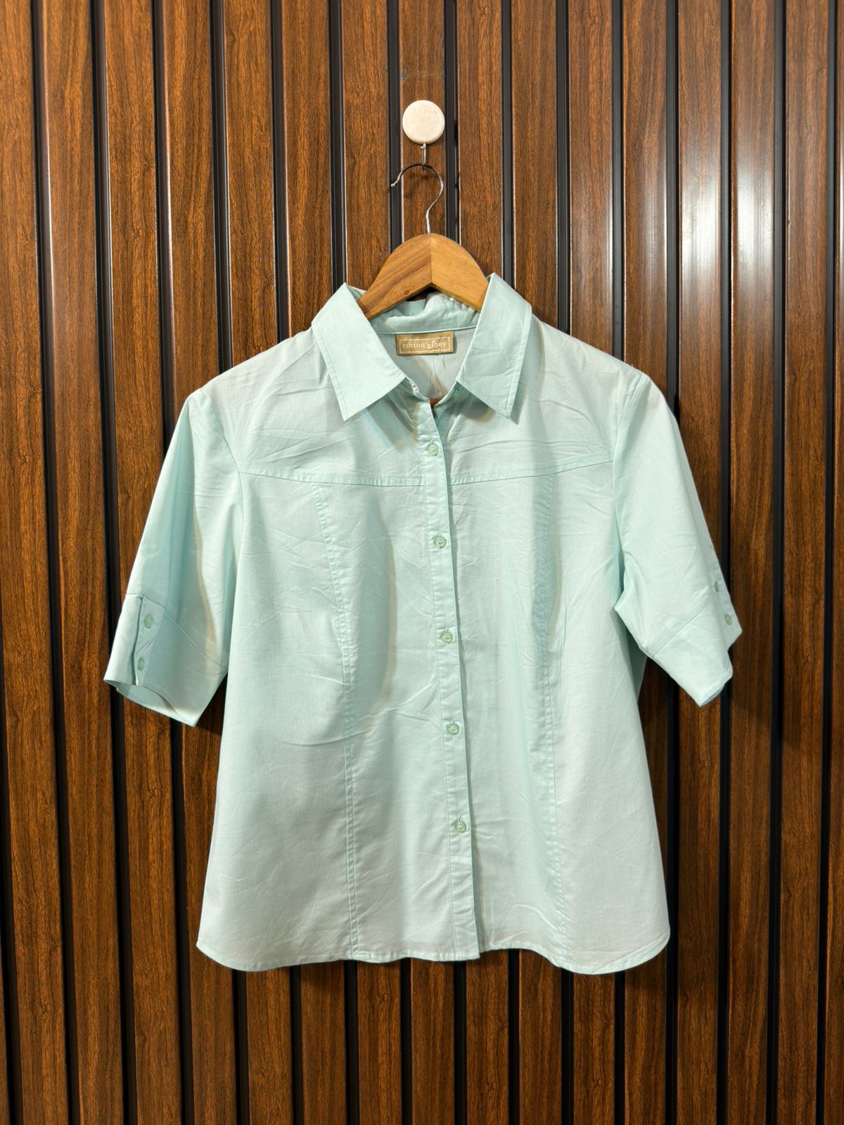 Chest 20  Lenght 23  Fabric cotton silk Women's Classic Half Sleeve Top
