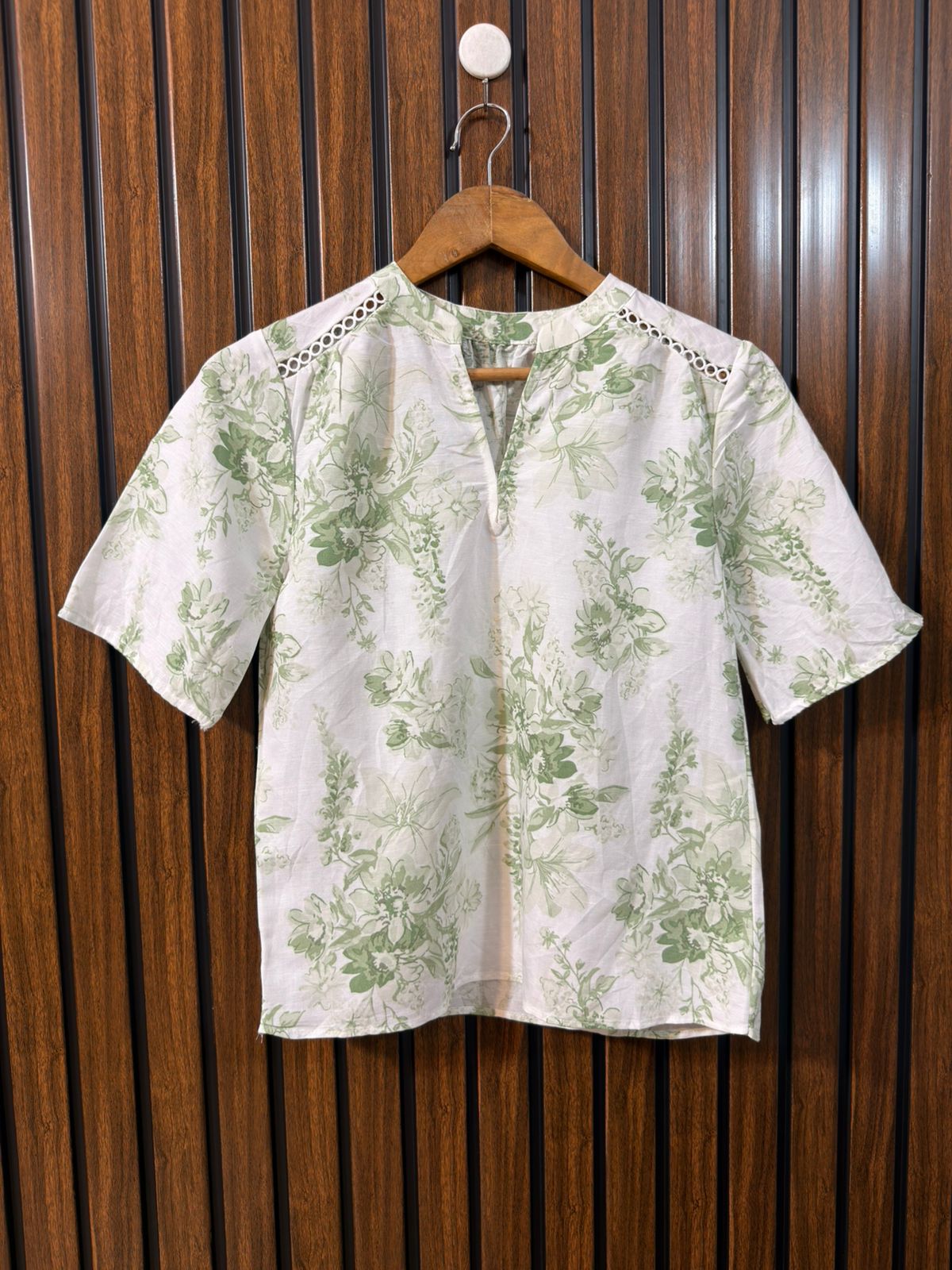 Chest 16.5  Lenght 22  Fabric Cotton Women's Daily Half Sleeve Top