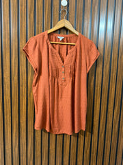 Chest 20  Lenght 28  Fabric Linen Women's Elegant Wear Half Sleeve Top