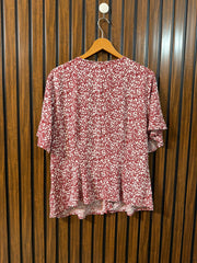 Chest 21  Lenght 25  Fabric Linen Women's Branded Wear Half Sleeve Top
