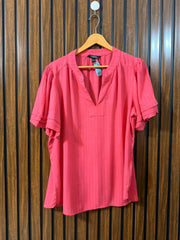 Chest 17  Lenght 24  Fabric linen Women's Trendy Half Sleeve Top