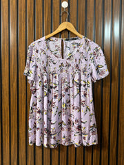 Chest 22  Lenght 26  Fabric Rayon Women's Casual Half Sleeve Top