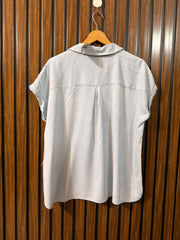 Chest Medium  Baggy Style  Lenght 25  Fabric Linen Women's Daily Wear Half Sleeve Top