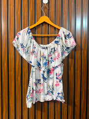 Chest 23  Lenght 22  Fabric Linen Women's Summer Top Collection
