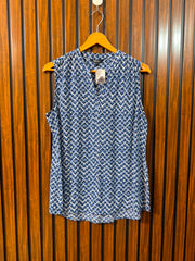 Chest 20  Lenght 27 T0 28  Fabric Linen Women's Sleeveless Top Collection