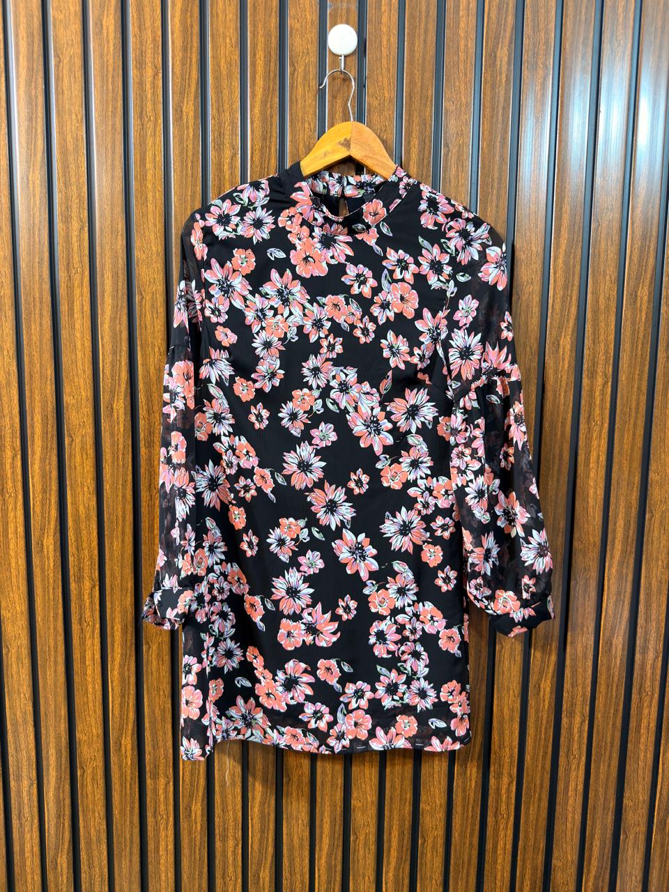 Chest 17  Length 32  Fabric Chiffon Womens Western Branded Long Top