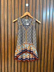Chest 18  Length 19 to 25  Fabric Rayon Womens Western Branded Sleeveless Top