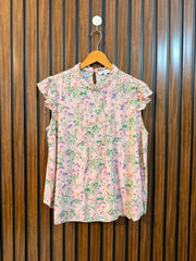 Chest 21  Length 23  Fabric Cotton Western Sleeveless Top