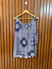 Chest 24  Lenght 28  Fabric Linen Western Womens Branded Sleeveless Top