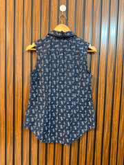 Chest 17  Length 24 fabric Cotton Western Branded Ladies Sleeveless Top