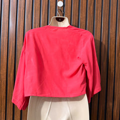 Chest midium  Lenght 16  Fabric linen Womens Crop Top