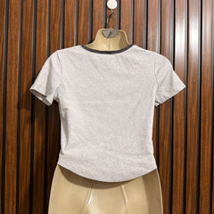 Chest 19  Length 17  Fabric Jersey Western Branded Womens Crop Top Online