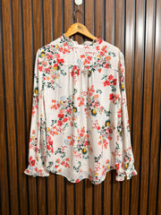 Chest 20  Lenght 28  Fabric chiffon Western Brand Full Sleeve Top Womens