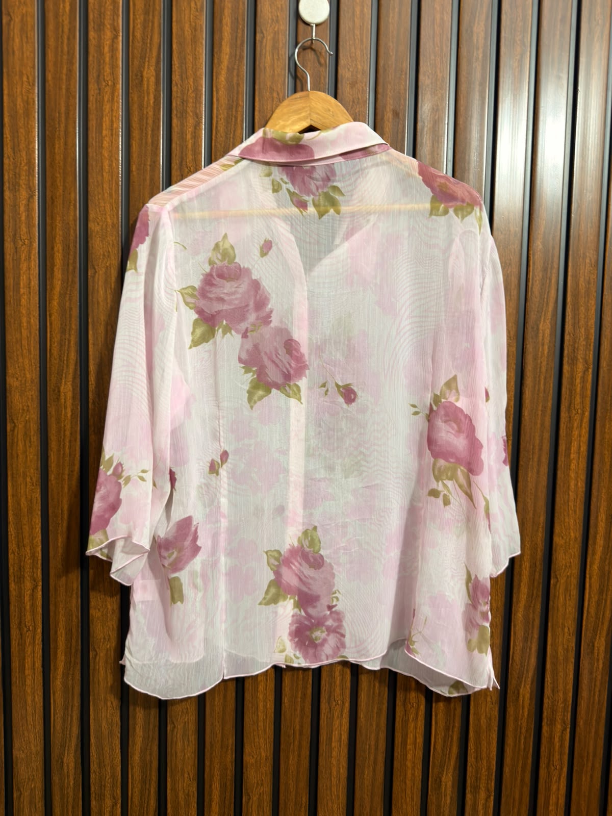 Chest 22  Lenght 26  Fabric Chiffon Womens Full Sleeve Top Branded Western
