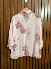 Chest 22  Lenght 26  Fabric Chiffon Womens Full Sleeve Top Branded Western