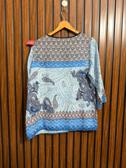 Chest 21  Lenght 27  Fabric SILK Western Branded Full Sleeve Top