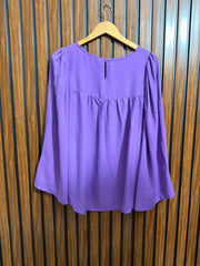 Chest 22  Lenght 24 to 26  Fabric chiffon Western Brand Womens Full Sleeve Top