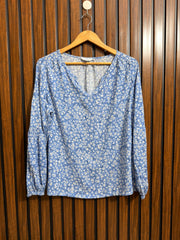 Chest 21  Lenght 25  Fabric linen Womens Full Sleeve Western Top