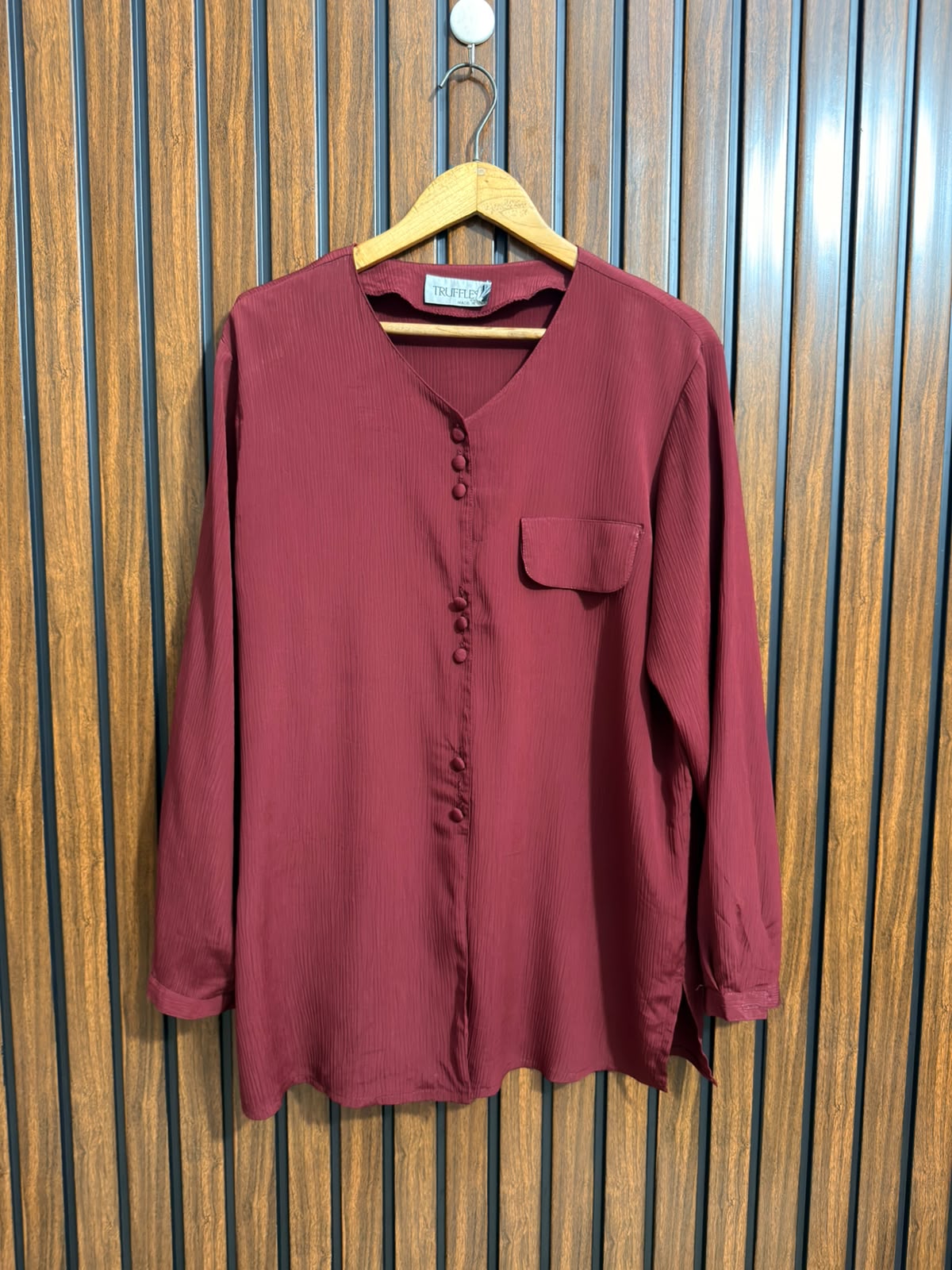 Chest 22  Lenght 30  Fabric silk Branded Western Full Sleeve Top