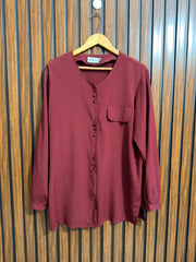 Chest 22  Lenght 30  Fabric silk Branded Western Full Sleeve Top