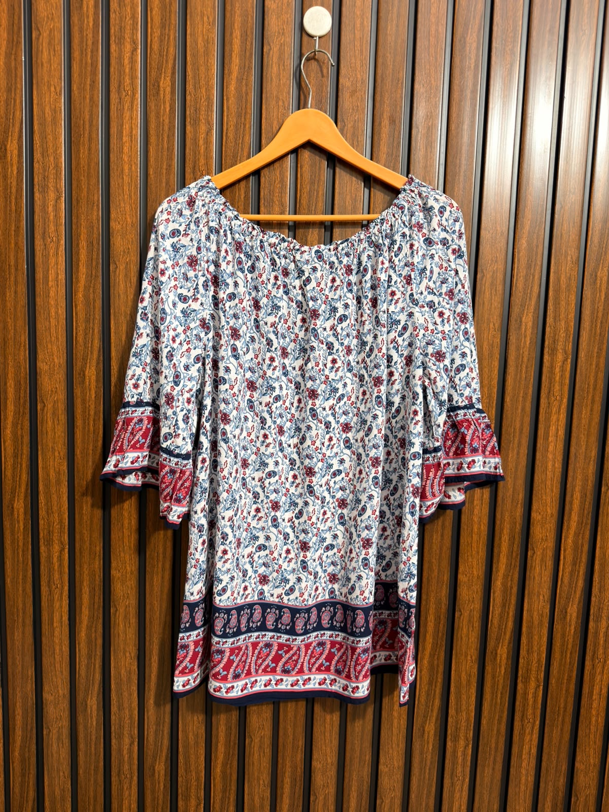Chest 22  Lenght 29  Fabric linen Womens Western Full Sleeve Top