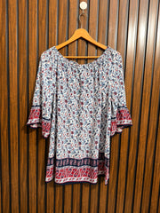 Chest 22  Lenght 29  Fabric linen Womens Western Full Sleeve Top