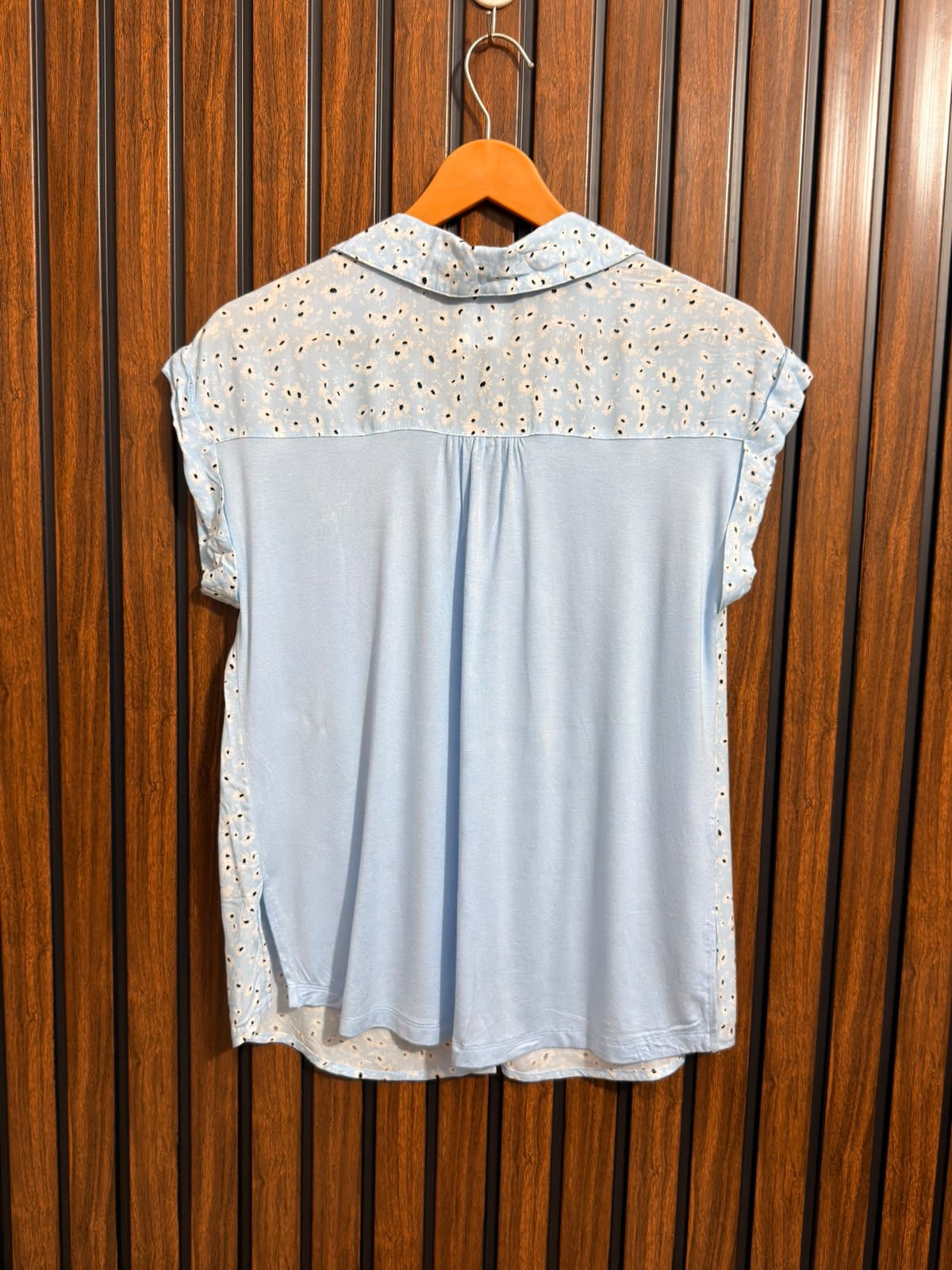 Chest 19  Lenght 26  Fabric Linen  Womens Western Half Sleeve Top