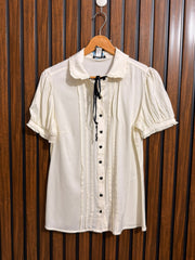 Chest 18  Lenght 25  Fabric Linen Western Half Sleeve Womens Top
