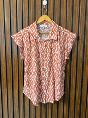 Chest 21  Lenght 27  Fabric cotton Western Half Sleeve Womens Top