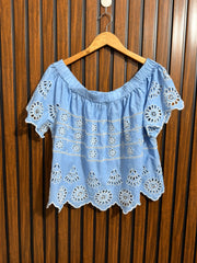 Chest 23  Lenght 21  Fabric cotton Half Sleeve Top Womens Western