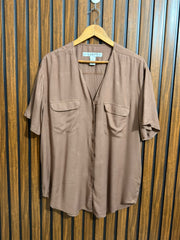 Chest 23  Lenght 30  Fabric Linen Half Sleeve Branded Womens Top