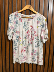 Chest 19  Lenght 25  Fabric Linen Branded Womens Half Sleeve Wear