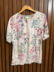 Chest 19  Lenght 25  Fabric Linen Branded Womens Half Sleeve Wear