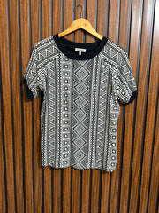 Chest 20  Lenght 26  Fabric Linen  and jersey Western Womens Half Sleeve Top