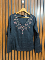 Chest 17  Lenght 24  Fabric Cotton Western Womens Full Sleeve Top Online