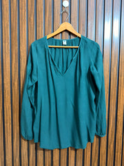 Chest 20  Lenght 27  Fabric Linen Western Ladies Full Sleeve Top Wear