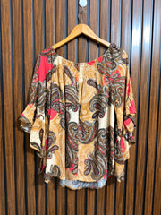 Chest 23  Lenght 25  Fabric Linen Womens Western Full Sleeve Top Collection
