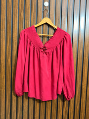 Chest 23  Lenght 24  Fabric linen Western Full Sleeve Top