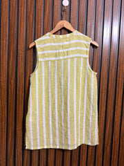 Chest 18  Lenght 27  Fabric linen Womens Sleeveless Top Range